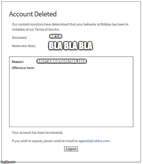 Roblox Ban Generator