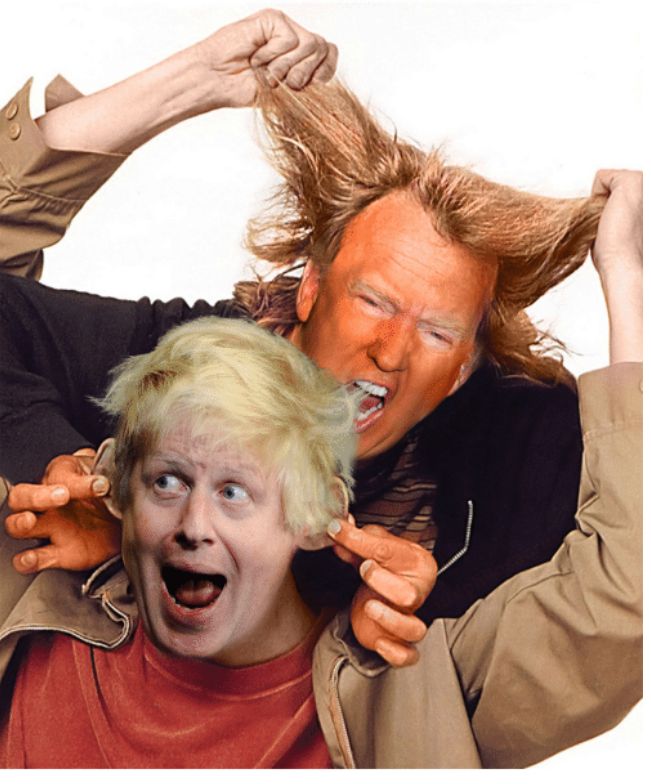 High Quality Boris and Trump Blank Meme Template