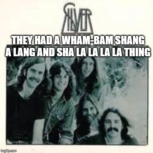 One Hit Wonder | THEY HAD A WHAM-BAM SHANG A LANG AND SHA LA LA LA LA THING | image tagged in silver,music | made w/ Imgflip meme maker