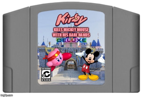 Kirby Kills Mickey Mouse With His Bare Hands/Stubs | KILLS MICKEY MOUSE WITH HIS BARE HANDS | image tagged in kirby,nintendo,memes,disney,mickey mouse | made w/ Imgflip meme maker