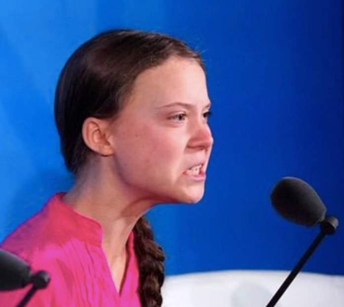 High Quality Greta Thunberg Angry Blank Meme Template