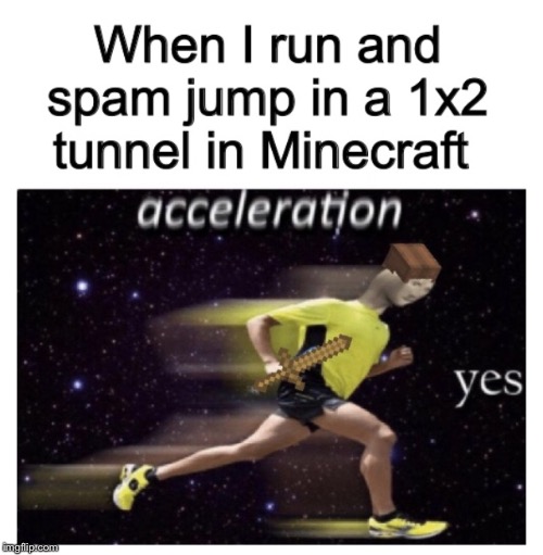 I didn’t steal this meme, I am actually the creator of this meme | image tagged in memes,minecraft,speed | made w/ Imgflip meme maker