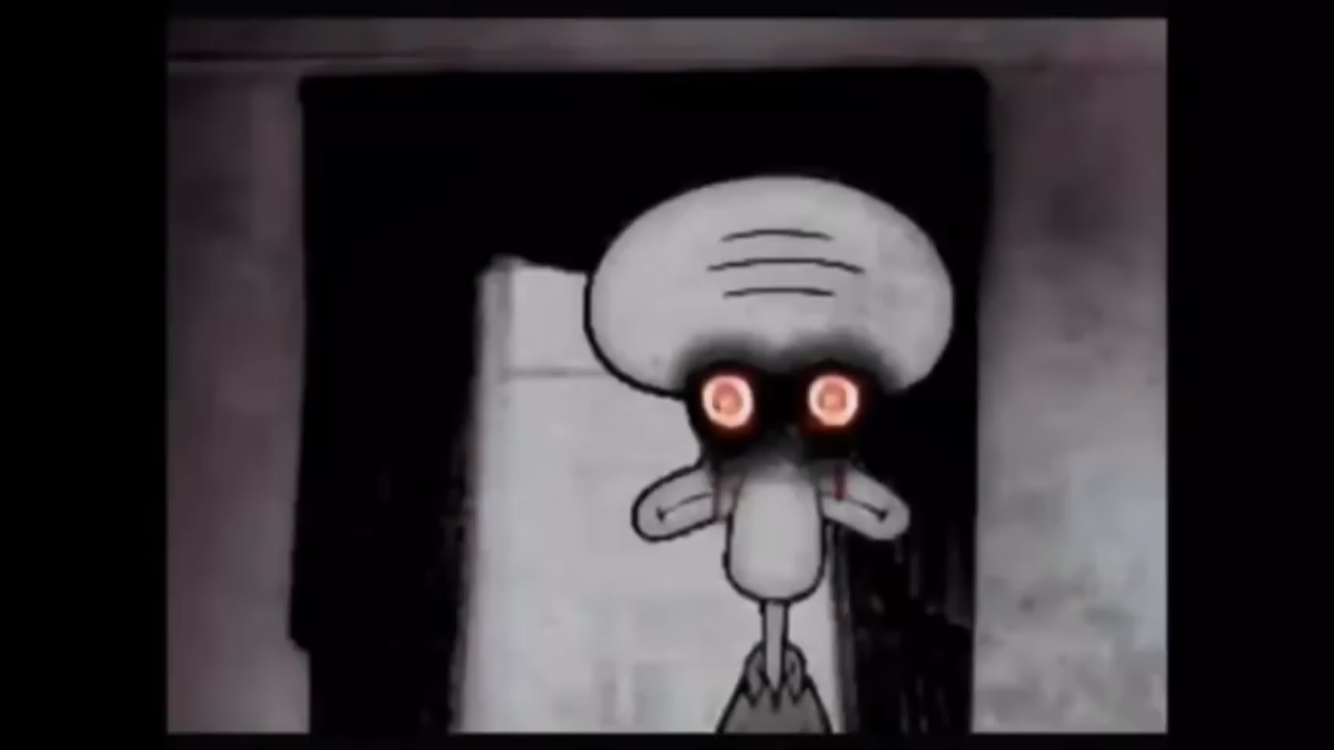 High Quality Red mist squidward Blank Meme Template