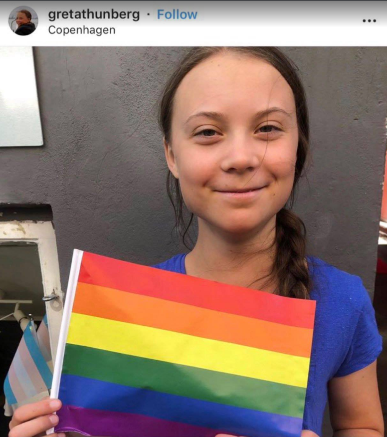 High Quality Greta Thunberg Pride Blank Meme Template