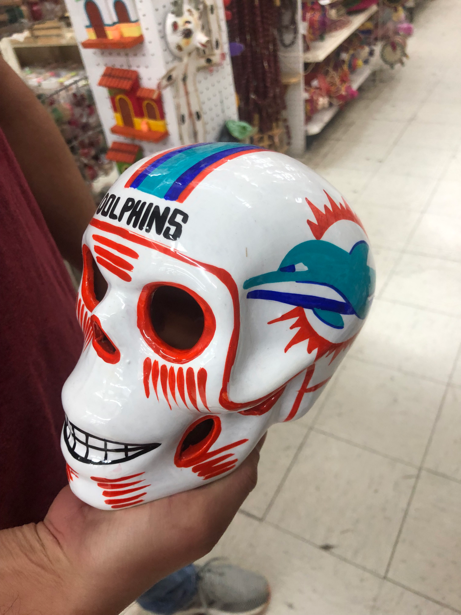 Miami Dolphins Painted Skull Blank Meme Template
