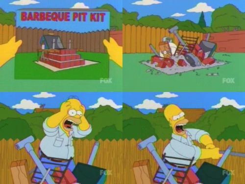 Homer BBQ Blank Meme Template