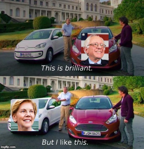 Warren & Sanders | image tagged in warren  sanders | made w/ Imgflip meme maker