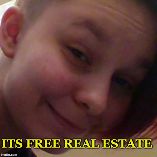 its free real estate | ITS FREE REAL ESTATE | image tagged in freedom,reality | made w/ Imgflip meme maker