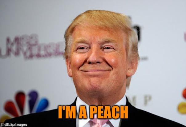 Donald trump approves | I'M A PEACH | image tagged in donald trump approves | made w/ Imgflip meme maker