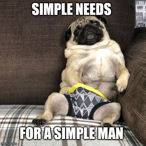 SIMPLE NEEDS FOR A SIMPLE MAN | made w/ Imgflip meme maker