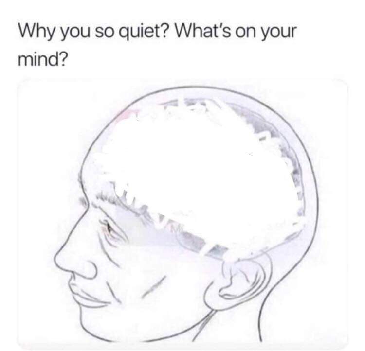 High Quality What's on your mind Blank Meme Template