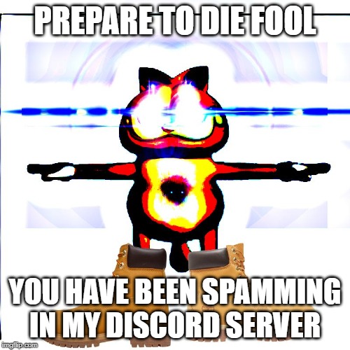 PREPARE TO DIE FOOL; YOU HAVE BEEN SPAMMING IN MY DISCORD SERVER | image tagged in bean | made w/ Imgflip meme maker