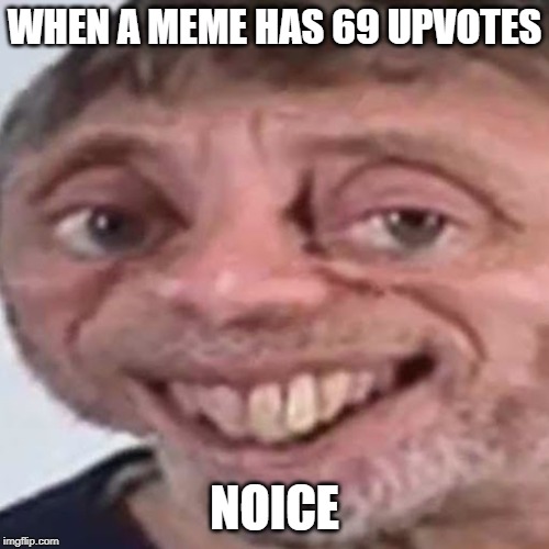 Noice | WHEN A MEME HAS 69 UPVOTES; NOICE | image tagged in noice | made w/ Imgflip meme maker