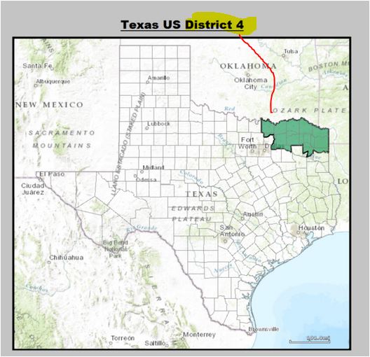 TX State 4th Congerssional District Blank Meme Template