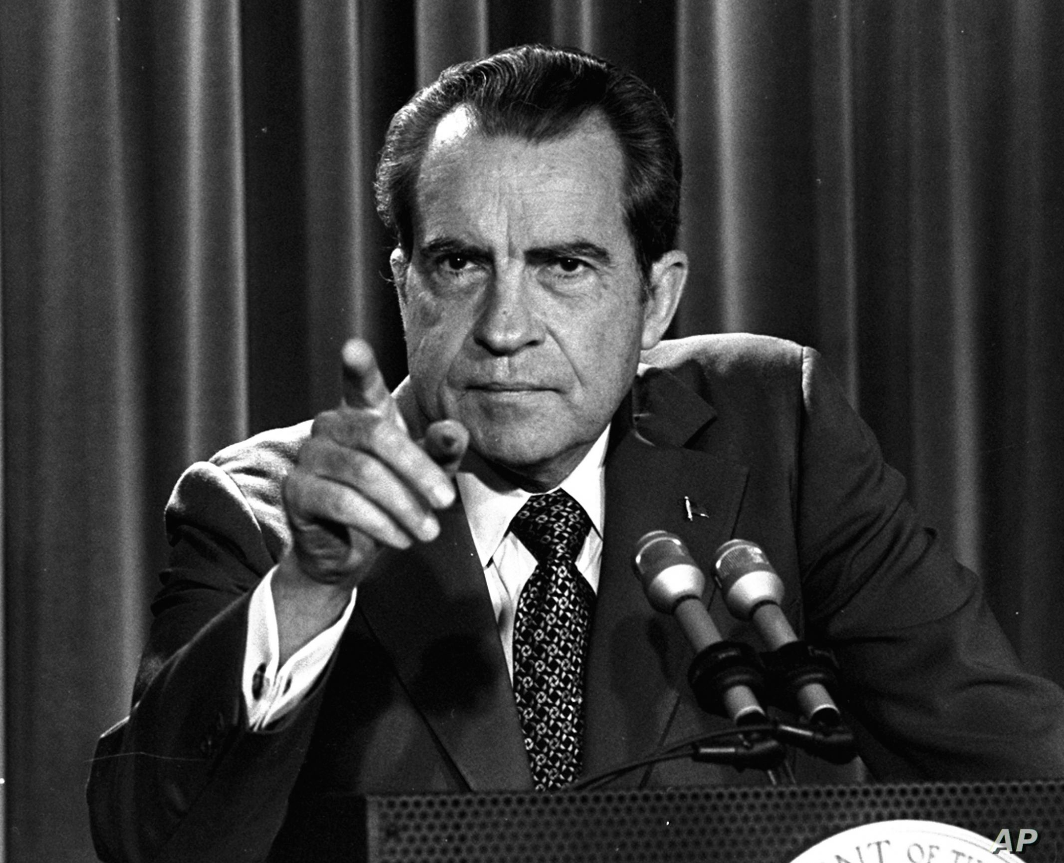 Nixon on Point Blank Meme Template