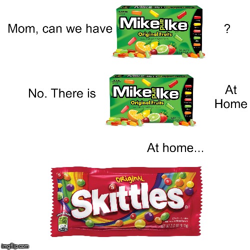 Mom can we have | image tagged in mom can we have,mike and ike,skittles,candy,memes | made w/ Imgflip meme maker