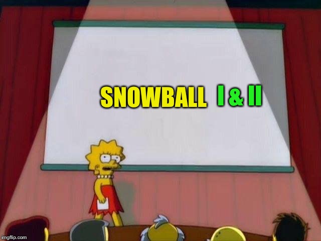 Lisa Simpson's Presentation | SNOWBALL I & II | image tagged in lisa simpson's presentation | made w/ Imgflip meme maker