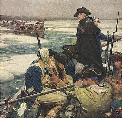 George Washington Crossing the Delaware River Blank Meme Template