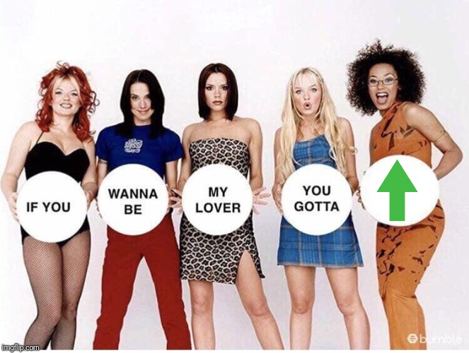 *Note: upvoting me will not guarantee that you'll be my lover. | image tagged in spice girls if you wanna be | made w/ Imgflip meme maker
