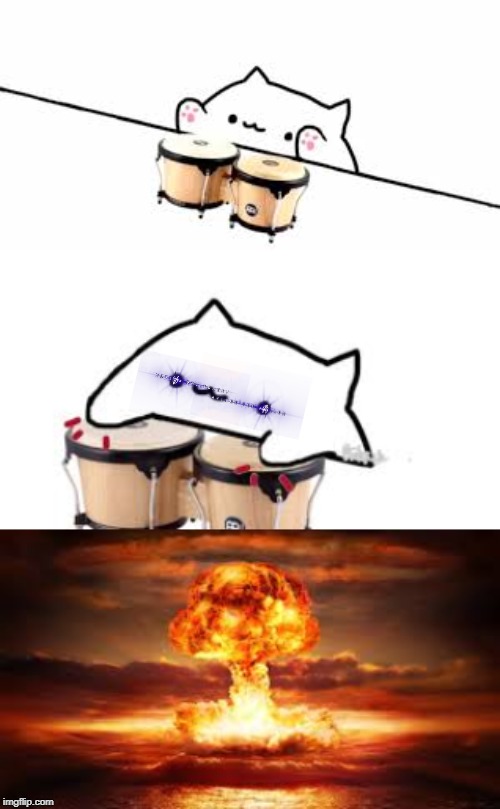 Before and After Bongo Cat | image tagged in bongo cat | made w/ Imgflip meme maker