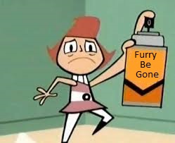 High Quality Furry Be Gone Spray Blank Meme Template
