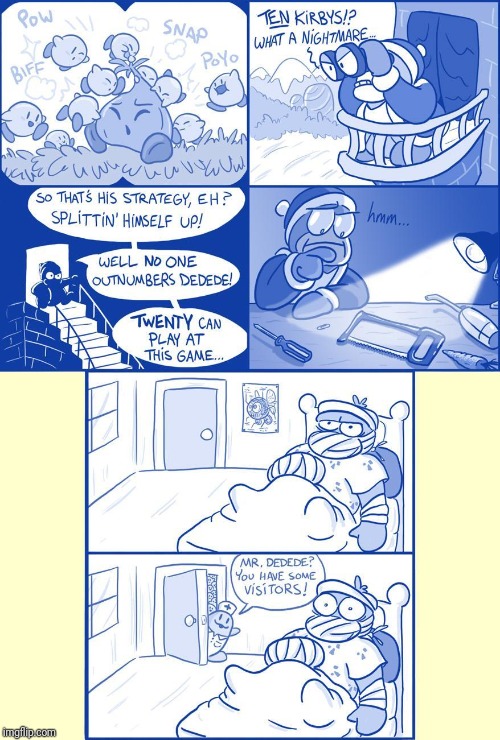 Remember when there was that dedede boss in Kirby mass attack?(Comic from brawl in the family) | image tagged in kirby,brawl in the family,botf,memes | made w/ Imgflip meme maker
