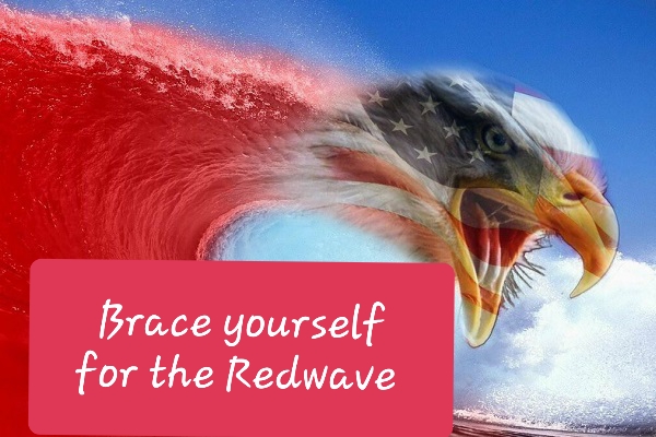 Red Wave Blank Meme Template