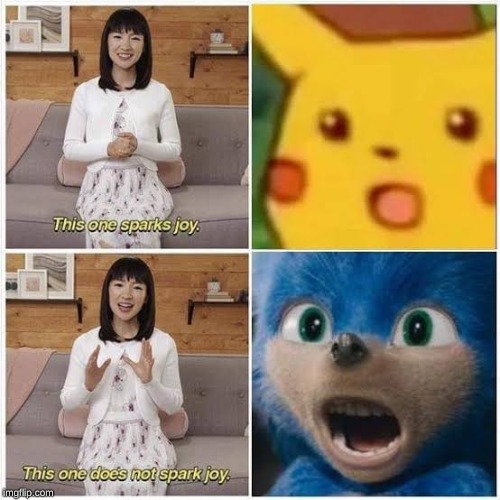 no god please no | image tagged in memes,this one sparks joy,sonic movie | made w/ Imgflip meme maker