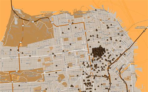 Poop map San Francisco Blank Meme Template