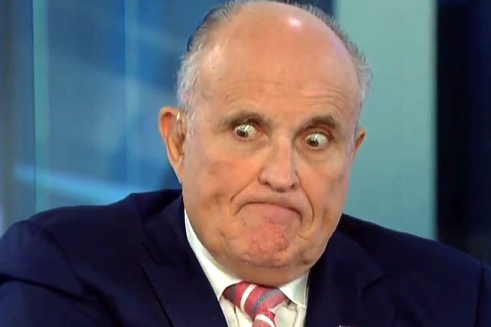 Giuliani mad as a hatter Blank Meme Template