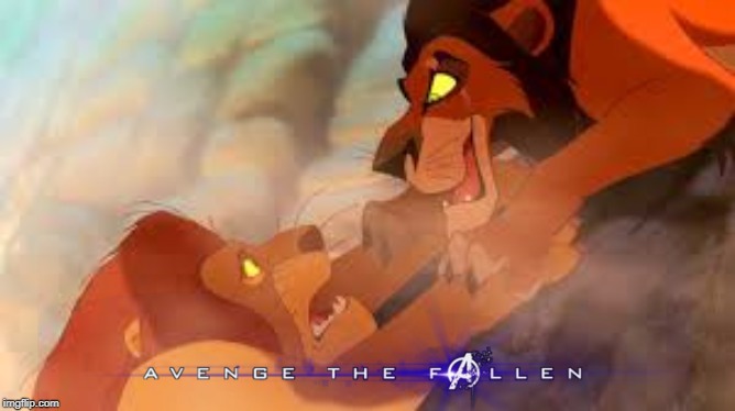 Avenger long live the king | image tagged in marvel,avengers endgame,lion king | made w/ Imgflip meme maker