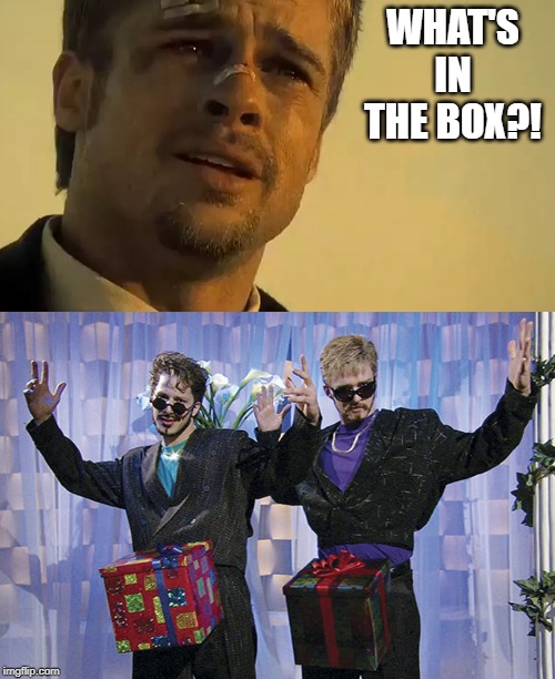 WHAT'S IN THE BOX?! | image tagged in funny | made w/ Imgflip meme maker