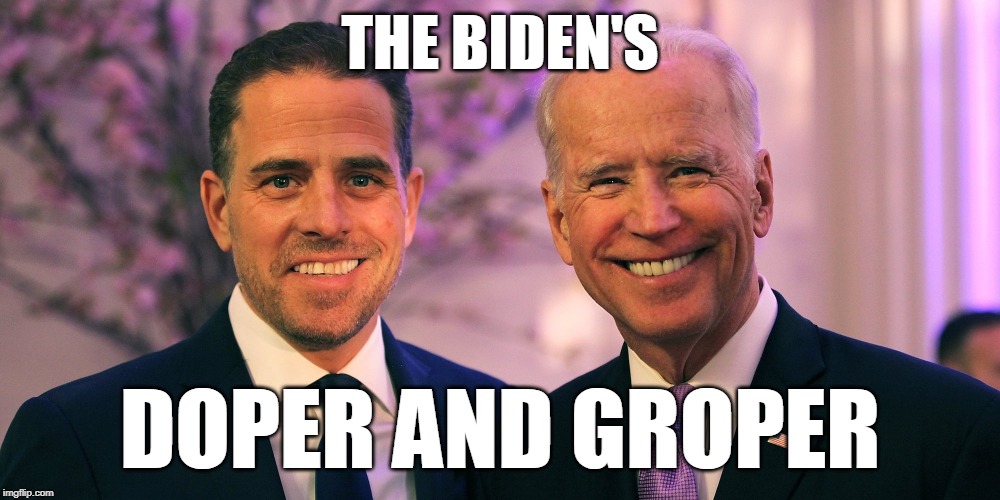 Doper and Groper | THE BIDEN'S; DOPER AND GROPER | image tagged in politics | made w/ Imgflip meme maker