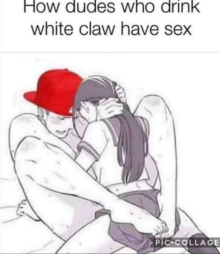 High Quality How dudes who drink White claw have sex Blank Meme Template