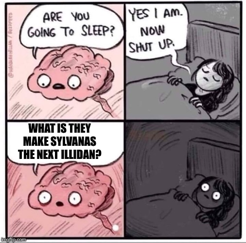 WHAT IS THEY MAKE SYLVANAS THE NEXT ILLIDAN? | made w/ Imgflip meme maker