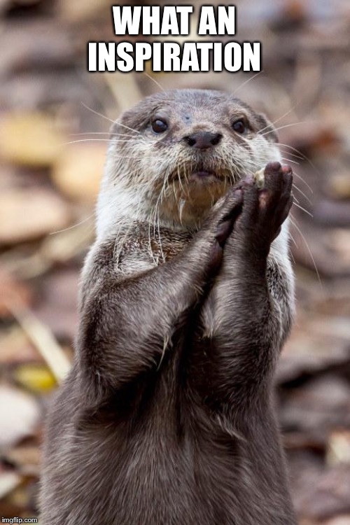 Slow-Clap Otter | WHAT AN INSPIRATION | image tagged in slow-clap otter | made w/ Imgflip meme maker