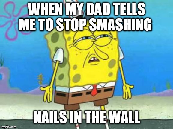 Who put you on the planet |  WHEN MY DAD TELLS ME TO STOP SMASHING; NAILS IN THE WALL | image tagged in who put you on the planet | made w/ Imgflip meme maker
