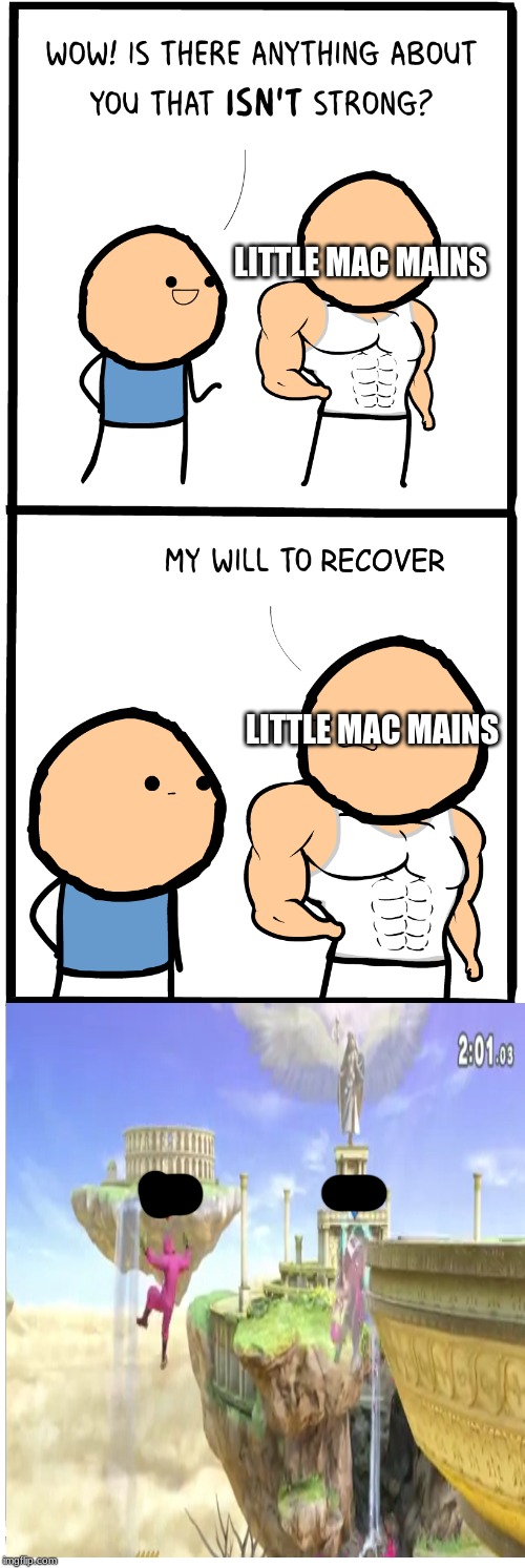 LITTLE MAC MAINS; RECOVER; LITTLE MAC MAINS | made w/ Imgflip meme maker