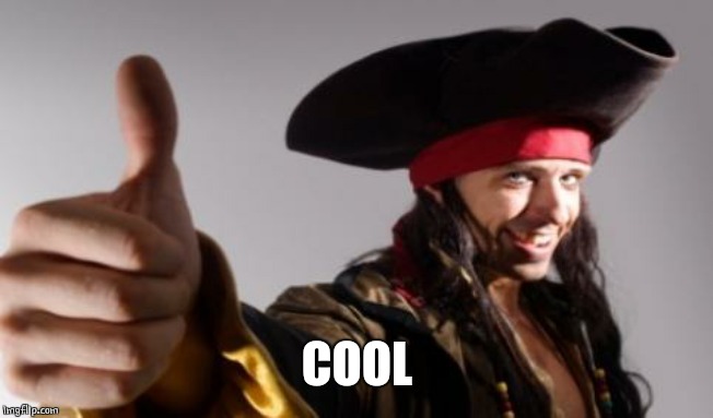 pirate thumbs up | COOL | image tagged in pirate thumbs up | made w/ Imgflip meme maker