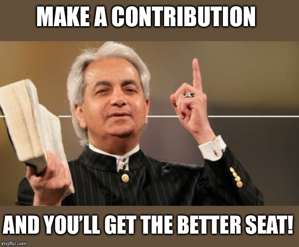 MAKE A CONTRIBUTION AND YOU’LL GET THE BETTER SEAT! | made w/ Imgflip meme maker