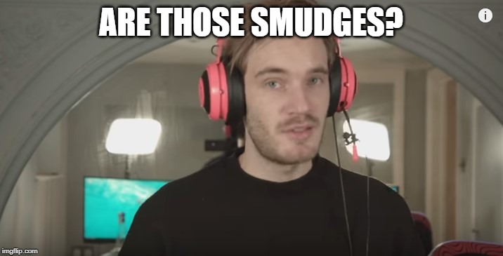 Pewdiepie smudged mirror | ARE THOSE SMUDGES? | image tagged in pewdiepie,wine,vodka | made w/ Imgflip meme maker