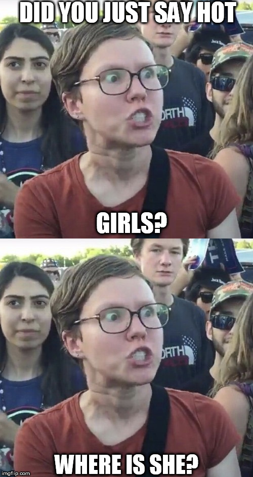 a HOTTIE? | DID YOU JUST SAY HOT; GIRLS? WHERE IS SHE? | image tagged in is she smokin hot,i want  her  now,my girlfriend  left  me | made w/ Imgflip meme maker