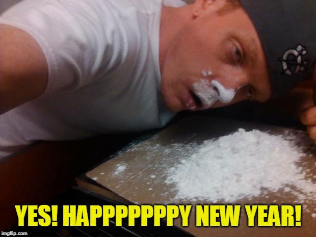 Coke Bump | YES! HAPPPPPPPY NEW YEAR! | image tagged in coke bump | made w/ Imgflip meme maker