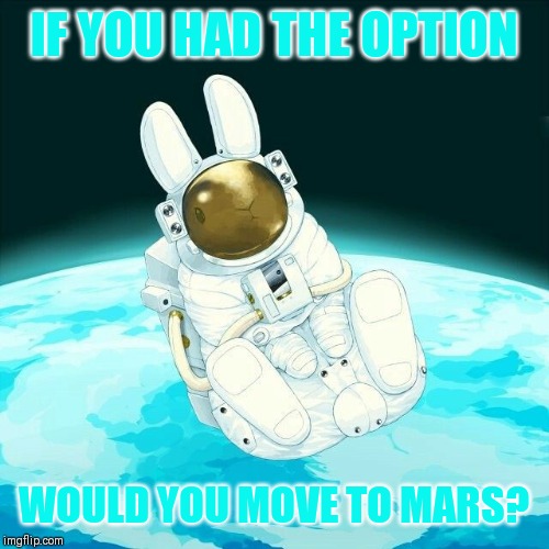 IF YOU HAD THE OPTION; WOULD YOU MOVE TO MARS? | image tagged in life on mars | made w/ Imgflip meme maker