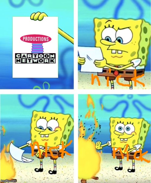 Toon Wars: The Sponge Awakens | image tagged in spongebob burning paper | made w/ Imgflip meme maker