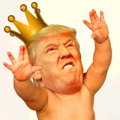 High Quality Trump baby w/ crown Blank Meme Template