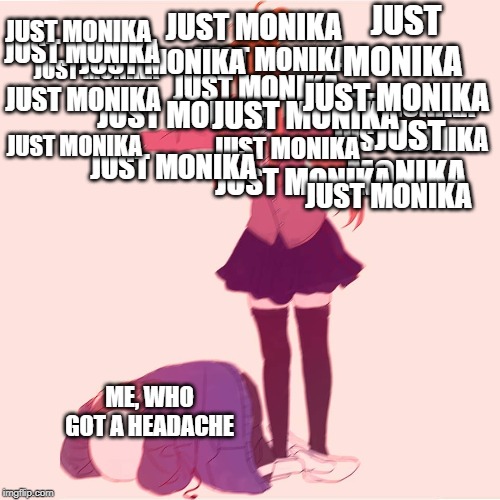 Monika T-Posing Over Sans