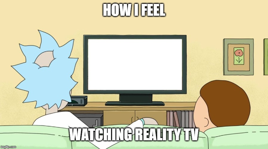 Reality TV is often disappointing | HOW I FEEL; WATCHING REALITY TV | image tagged in rick and morty inter-dimensional cable,reality tv,rick and morty,memes,tv | made w/ Imgflip meme maker