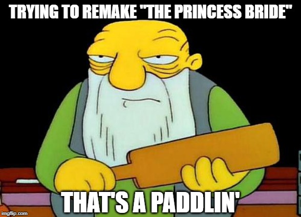 Inconceivable! | TRYING TO REMAKE "THE PRINCESS BRIDE"; THAT'S A PADDLIN' | image tagged in memes,that's a paddlin' | made w/ Imgflip meme maker