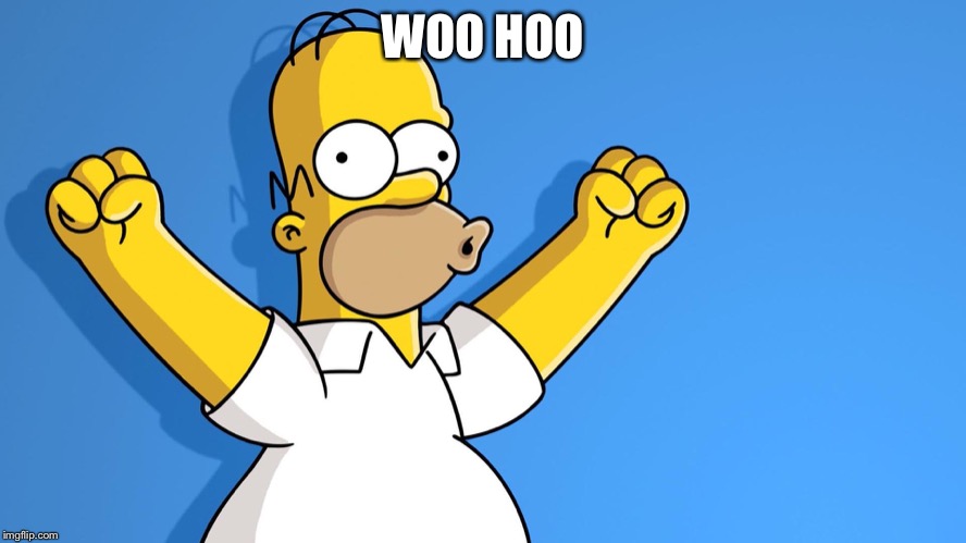 Homer Simpson woo hoo | WOO HOO | image tagged in homer simpson woo hoo | made w/ Imgflip meme maker